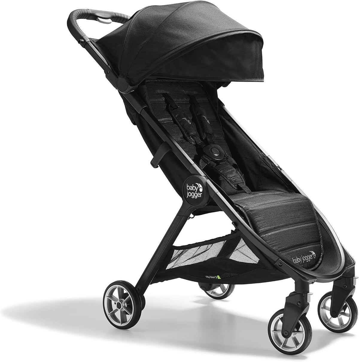 Baby Jogger City Tour 2 Travel Stroller | Ultra-Lightweight, Foldable & Compact Pushchair Buggy | Pitch Black