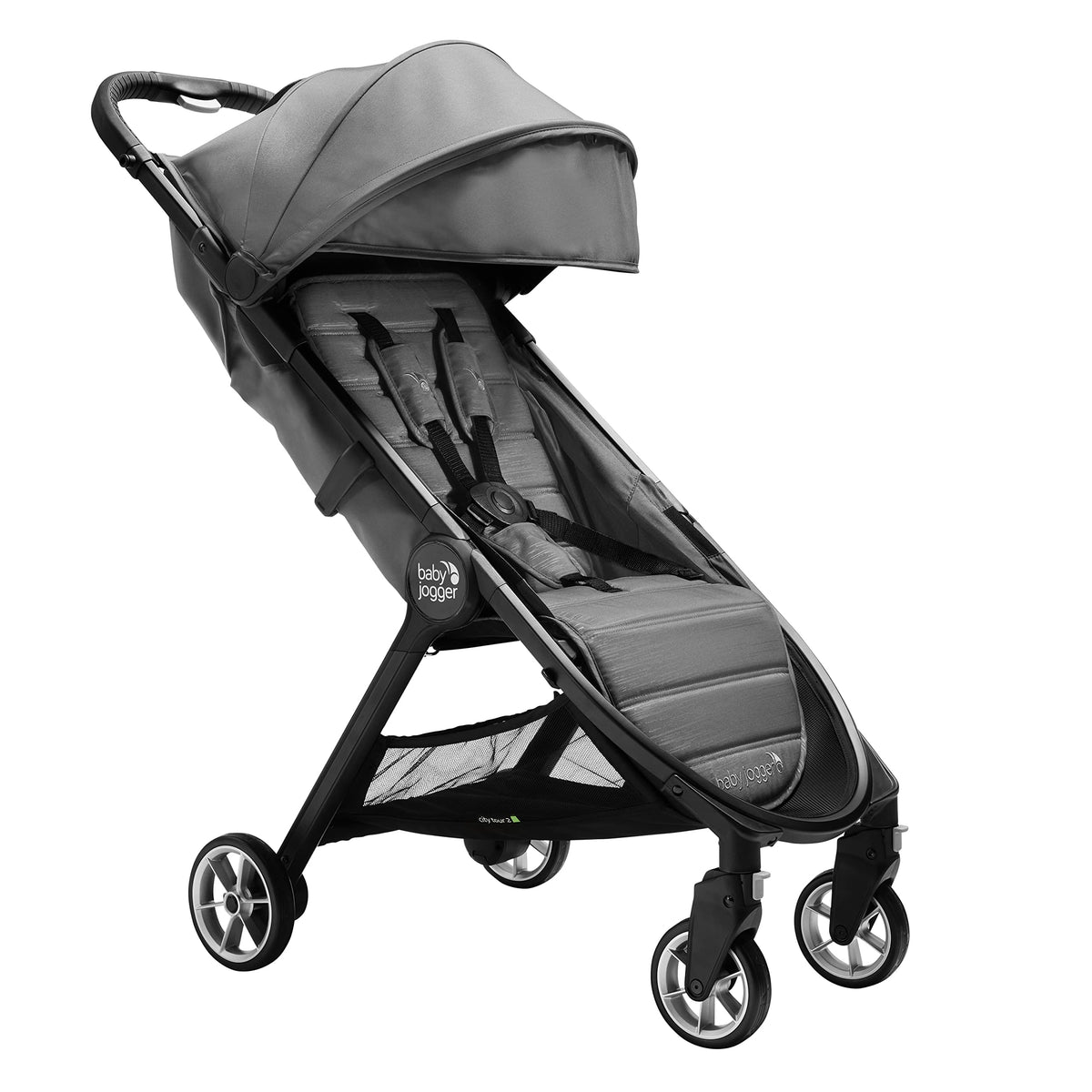 Baby Jogger City Tour 2 Travel Stroller | Ultra-Lightweight, Foldable & Compact Pushchair Buggy | Pitch Black