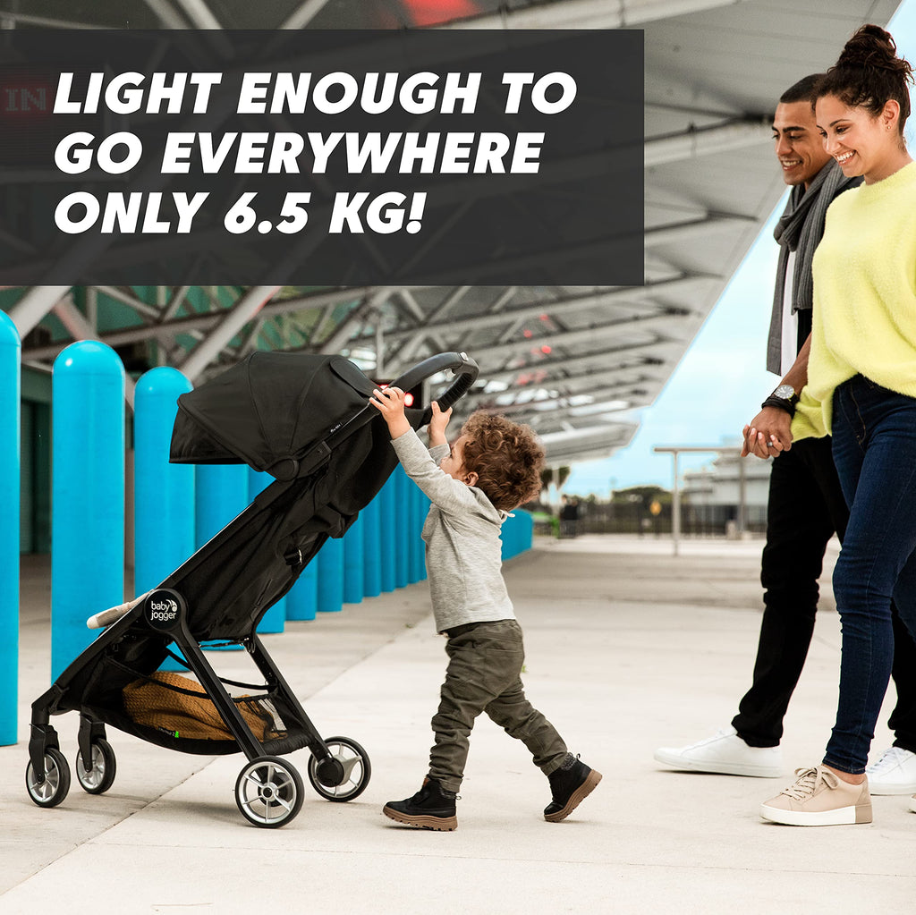 Baby Jogger City Tour 2 Travel Stroller | Ultra-Lightweight, Foldable & Compact Pushchair Buggy | Pitch Black